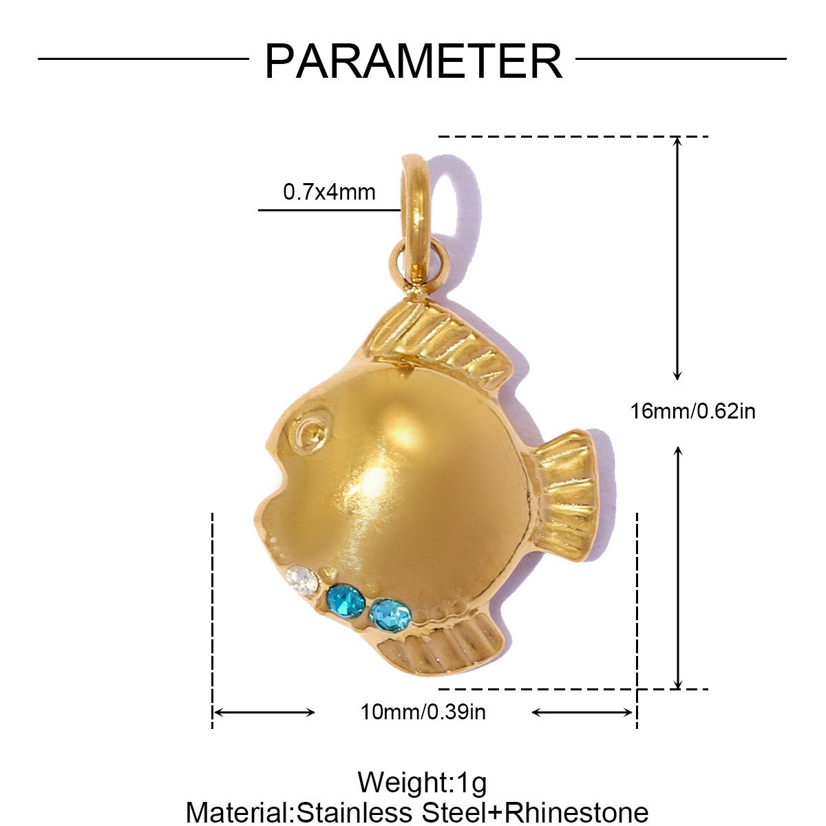 6pcs/pack Stainless Steel Rhinestone Dolphin Seahorse DIY Bracelet Charms Conch Crab Necklace Pendants Women Palm Jewelry Wholesale