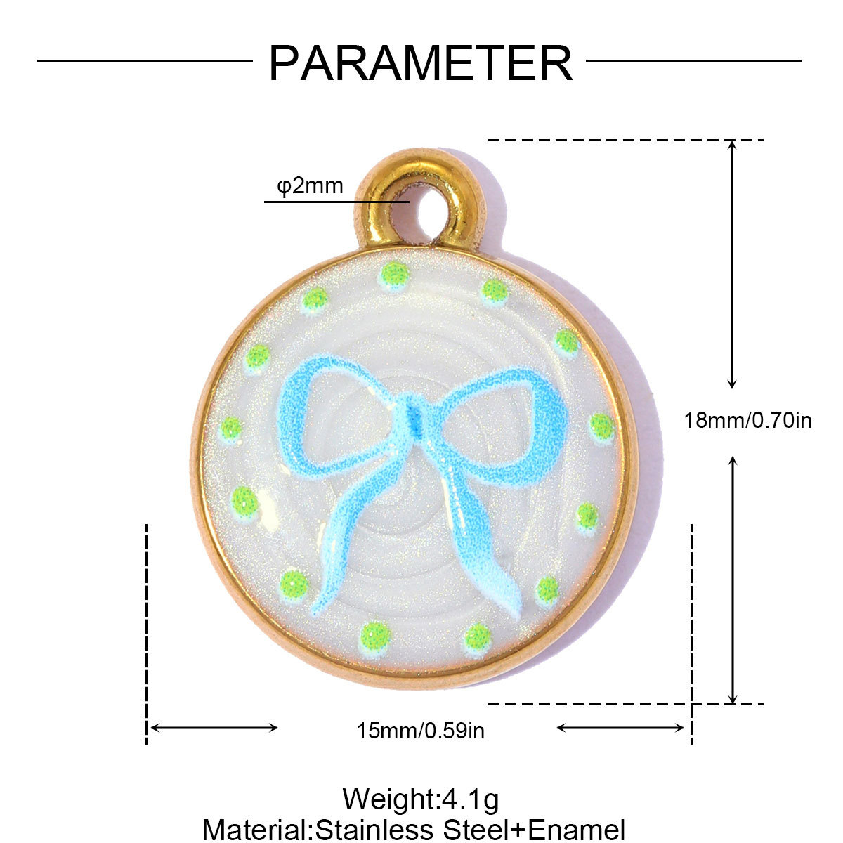 6pcs/pack Stainless Steel Enamel Teapot Blueberry DIY Bracelet Charms Bow Knot Necklace Pendants Women Mushroom Jewelry Wholesale