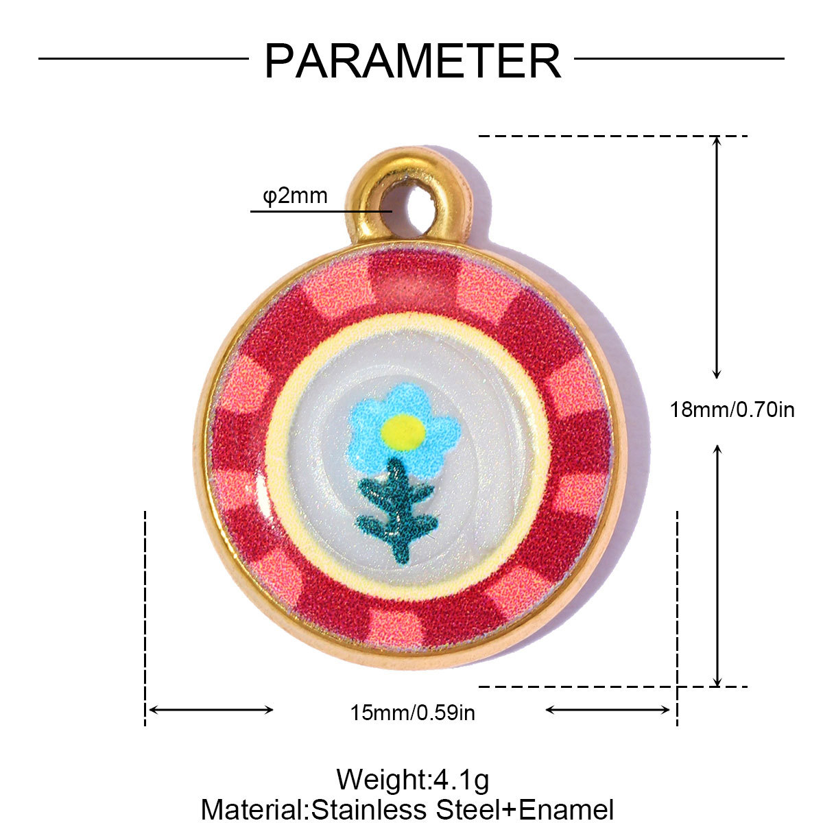 6pcs/pack Stainless Steel Enamel Teapot Blueberry DIY Bracelet Charms Bow Knot Necklace Pendants Women Mushroom Jewelry Wholesale