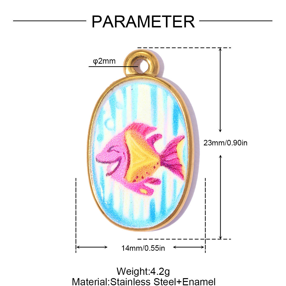 6pcs/pack Stainless Steel Enamel Cat Fish Snail DIY Earring Charms Flower Angel Necklace Pendants Women Mushroom Heart Jewelry Wholesale