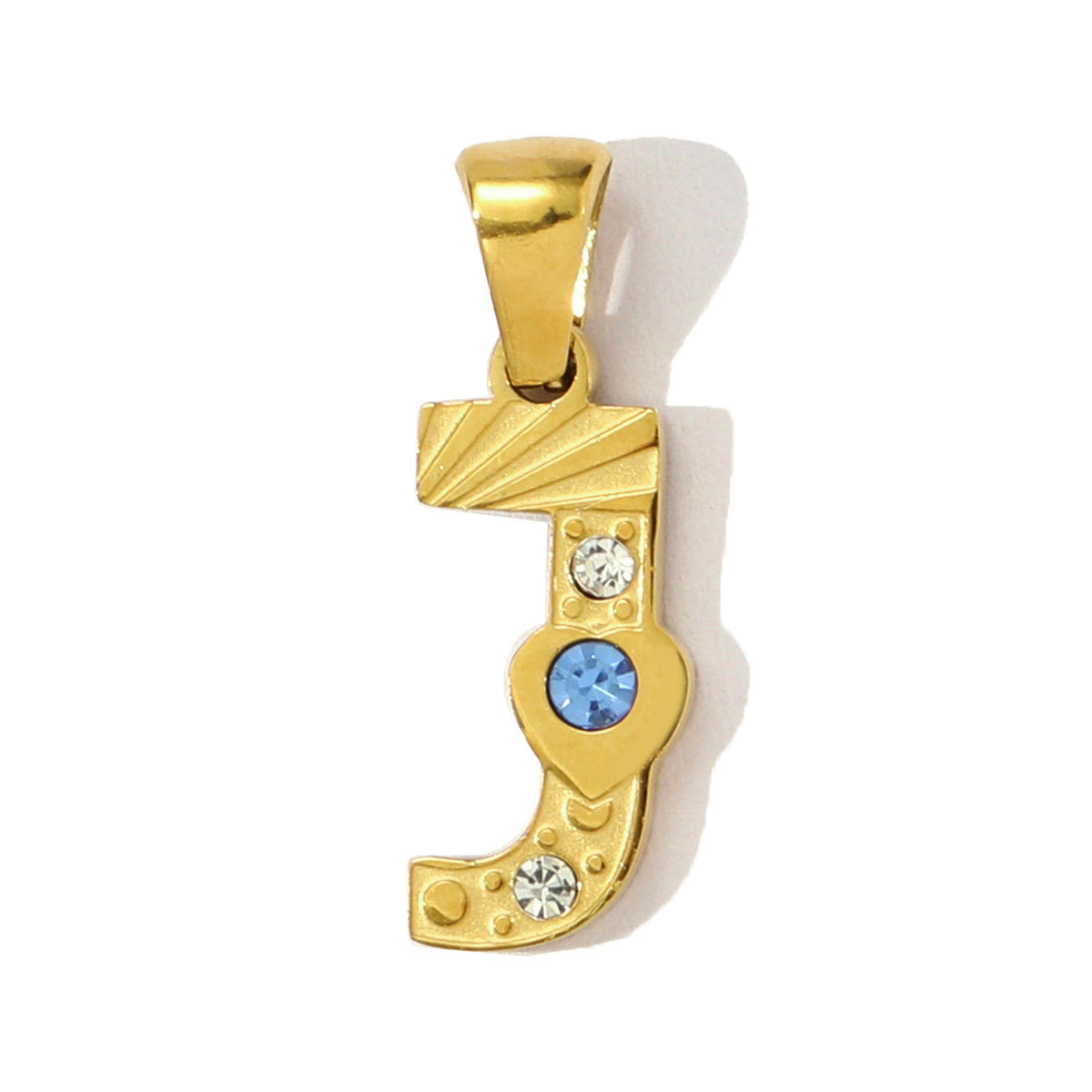 6pcs/pack  Stainless Steel Rhinestone Initial A-Z English Letter Diy Charm Women Capital Name Necklace Pendant Alphabet Jewelry