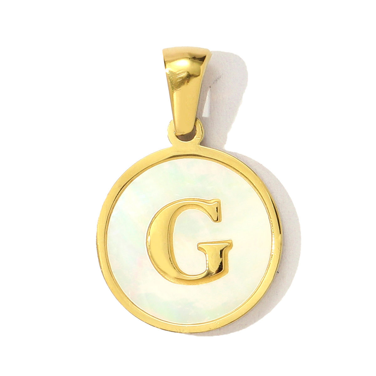 6pcs/pack 16mm Stainless Steel Shell Initial Letter Diy Charm Women Capital Name Necklace Pendant A-Z English Alphabet Jewelry