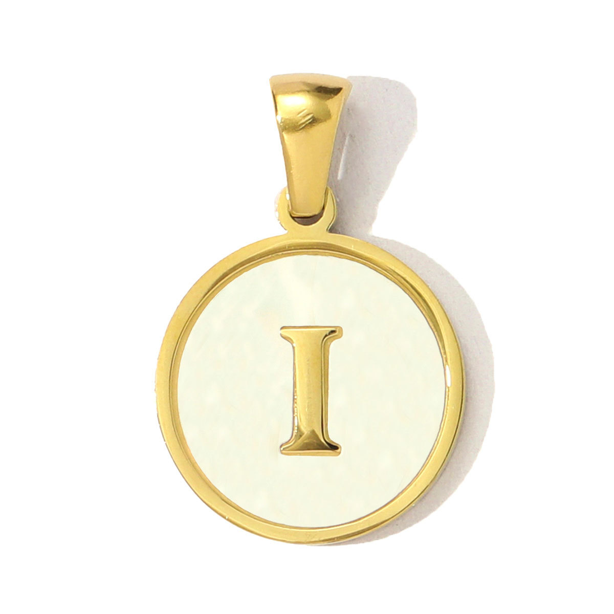 6pcs/pack 16mm Stainless Steel Shell Initial Letter Diy Charm Women Capital Name Necklace Pendant A-Z English Alphabet Jewelry