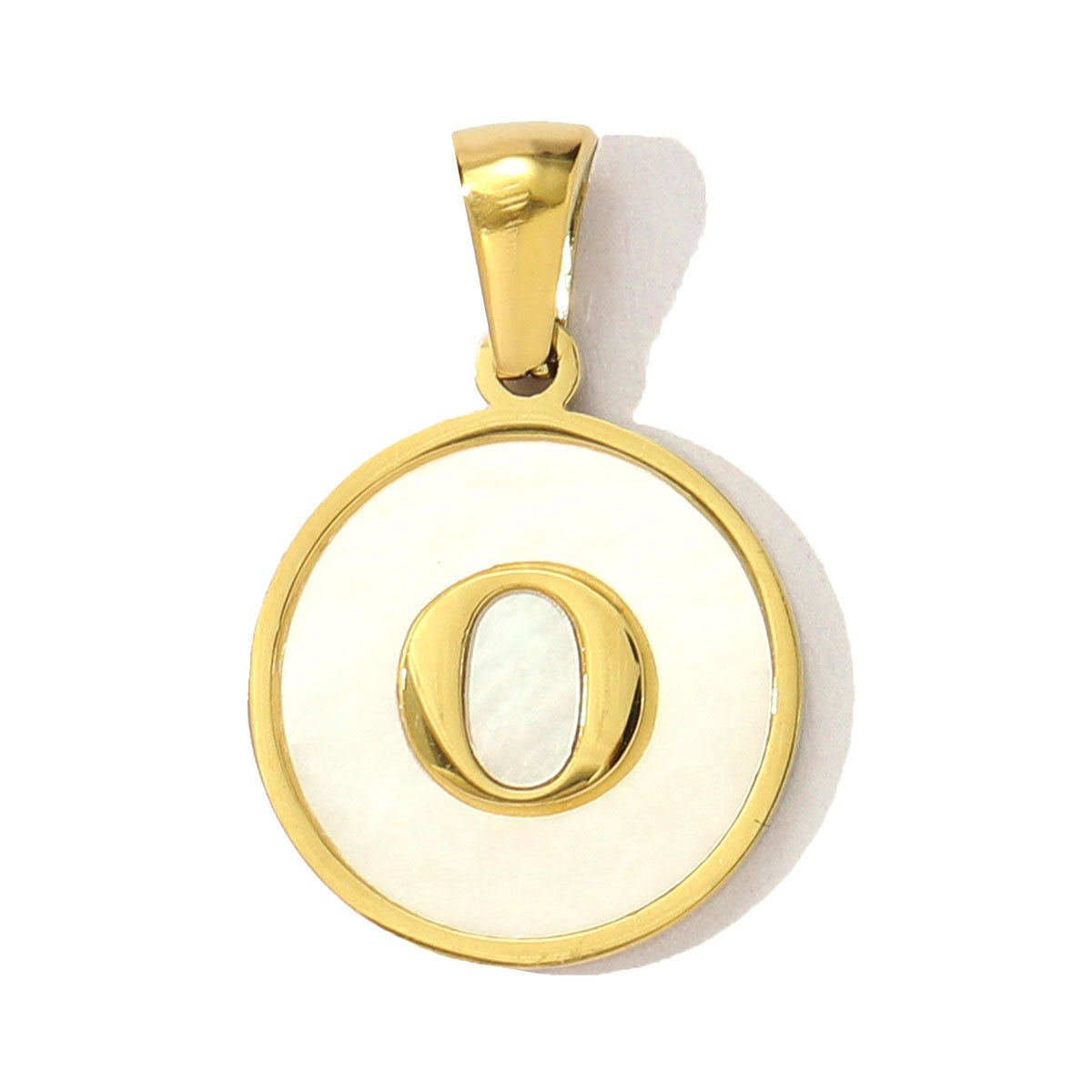 6pcs/pack 16mm Stainless Steel Shell Initial Letter Diy Charm Women Capital Name Necklace Pendant A-Z English Alphabet Jewelry