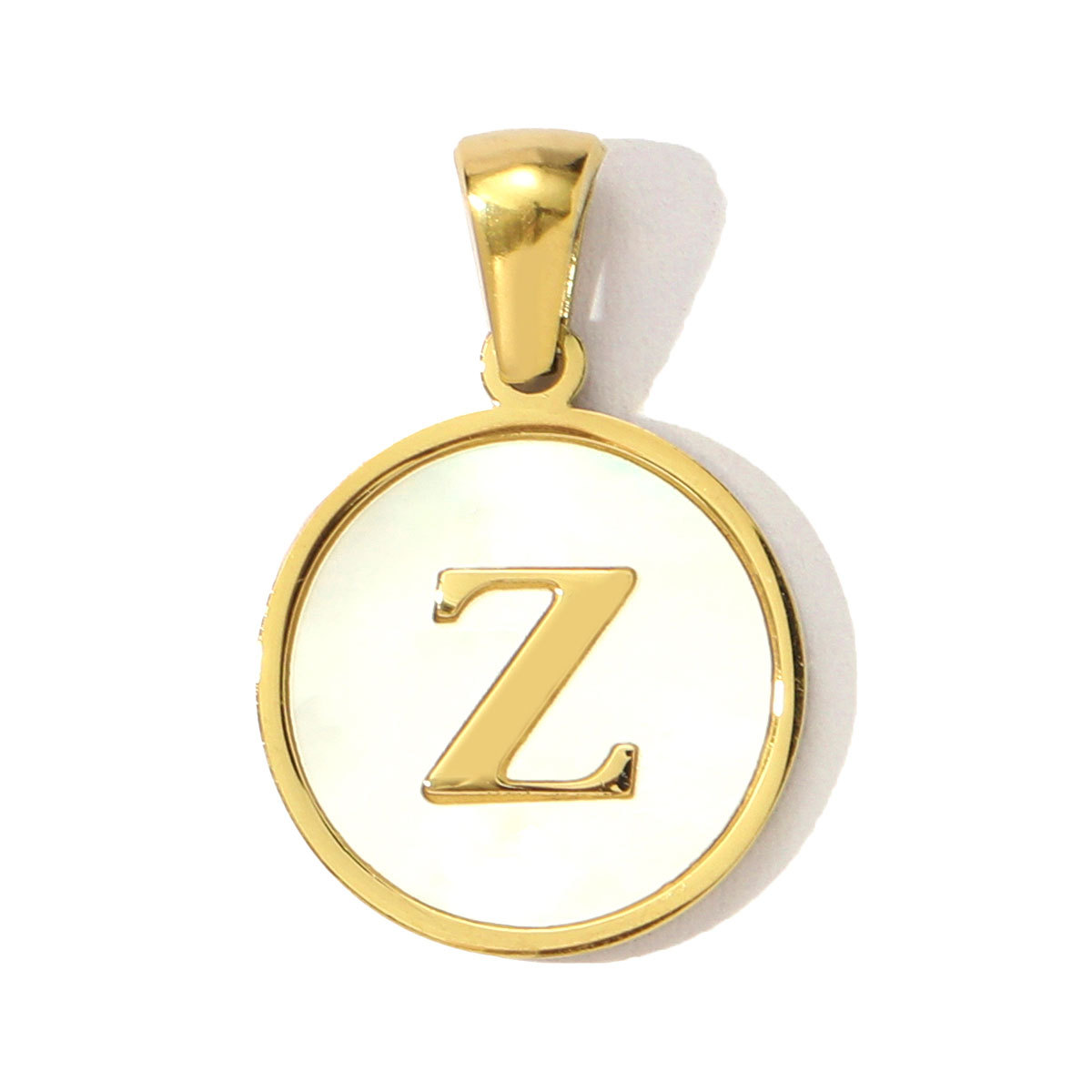 6pcs/pack 16mm Stainless Steel Shell Initial Letter Diy Charm Women Capital Name Necklace Pendant A-Z English Alphabet Jewelry