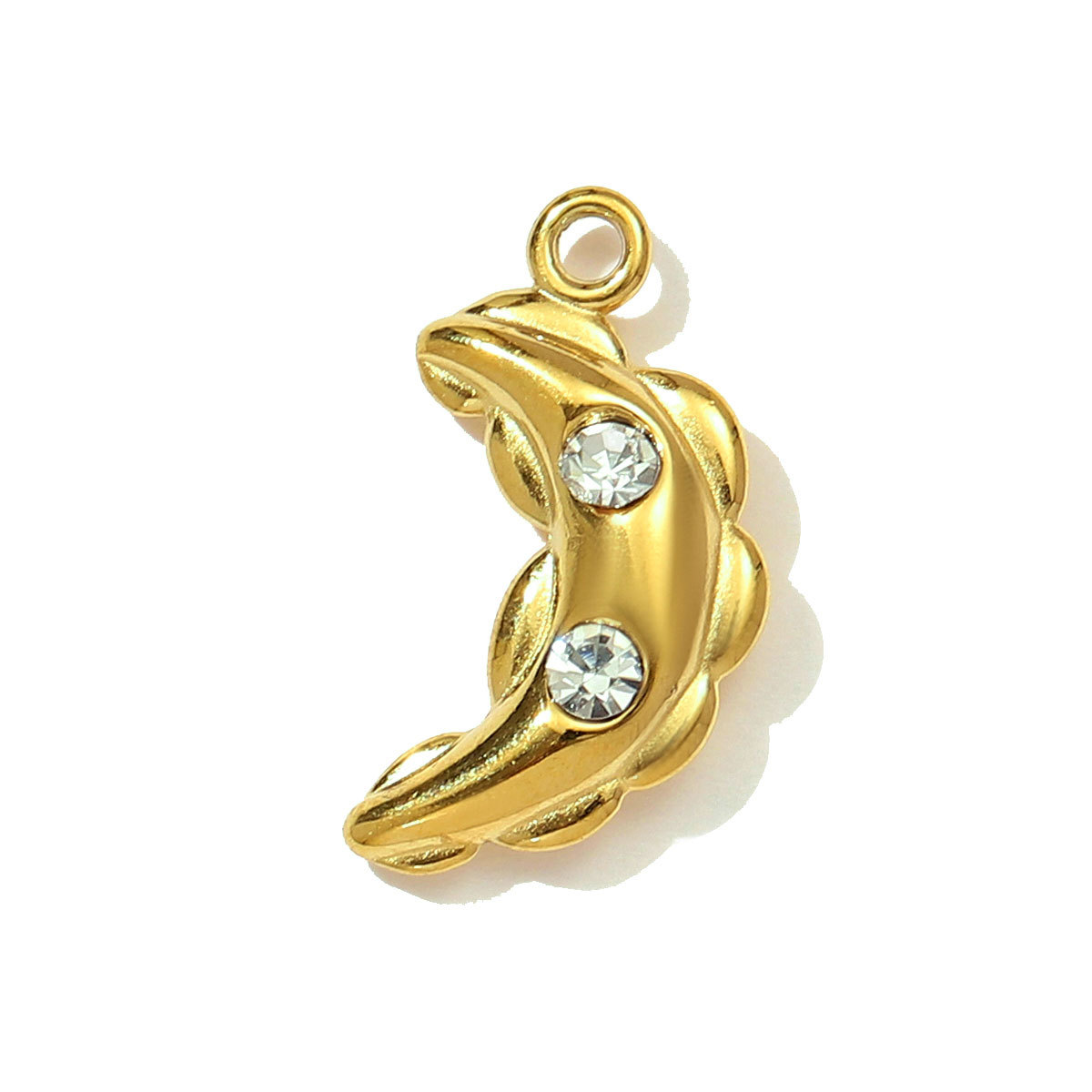 6pcs/pack French Retro Stainless Steel The Bible Love Heart Pendants Rhinestone Moon Star DIY Bracelet Charms Women Evil Eye Jewelry