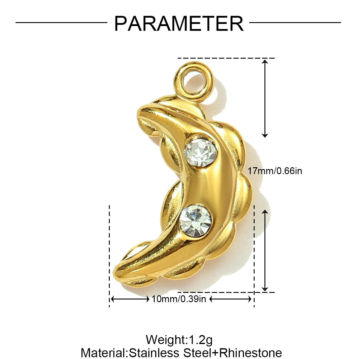 6pcs/pack French Retro Stainless Steel The Bible Love Heart Pendants Rhinestone Moon Star DIY Bracelet Charms Women Evil Eye Jewelry