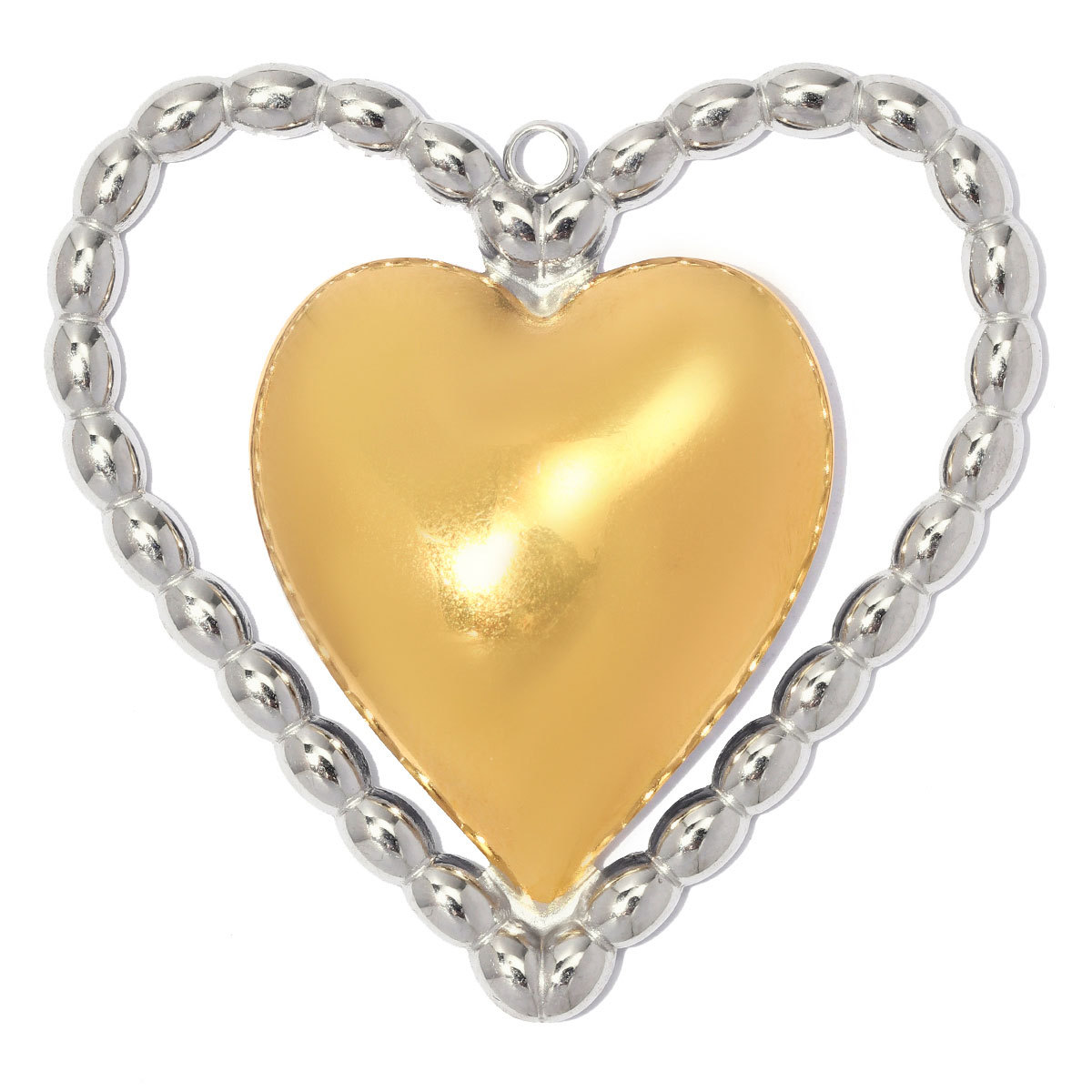 6pcs/pack Stainless Steel Natural Stone Beaded Heart DIY Charms Enamel Rainbow Flower Necklace Pendant Women Eye Jewelry Wholesale