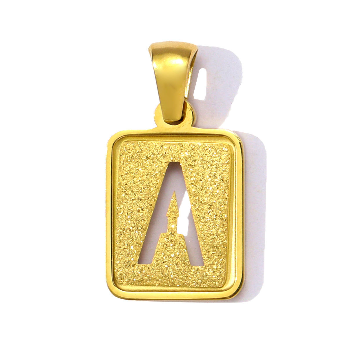 6pcs/pack 18K Real Gold Hollow Out Alphabet Stainless Steel Pendant Never Fade Women A-Z Letters DIY Charms Necklace Making
