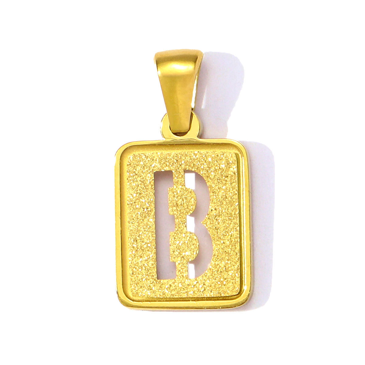 6pcs/pack 18K Real Gold Hollow Out Alphabet Stainless Steel Pendant Never Fade Women A-Z Letters DIY Charms Necklace Making