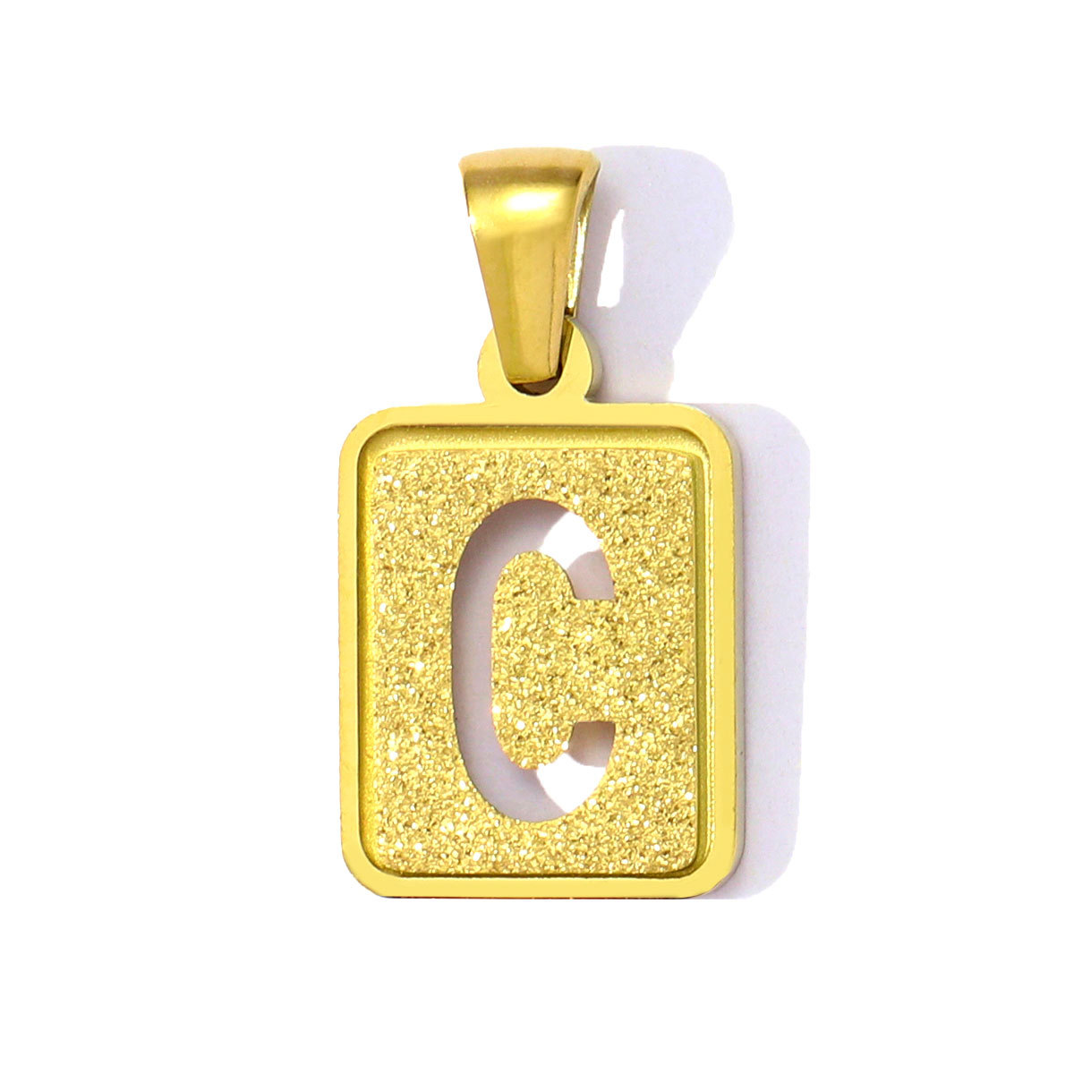6pcs/pack 18K Real Gold Hollow Out Alphabet Stainless Steel Pendant Never Fade Women A-Z Letters DIY Charms Necklace Making