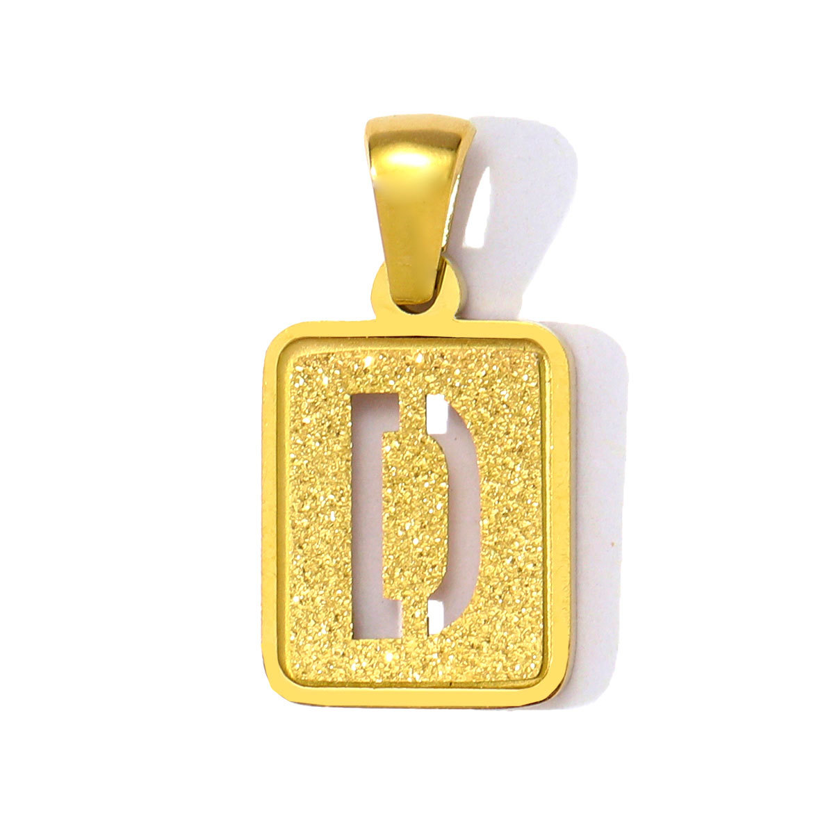 6pcs/pack 18K Real Gold Hollow Out Alphabet Stainless Steel Pendant Never Fade Women A-Z Letters DIY Charms Necklace Making