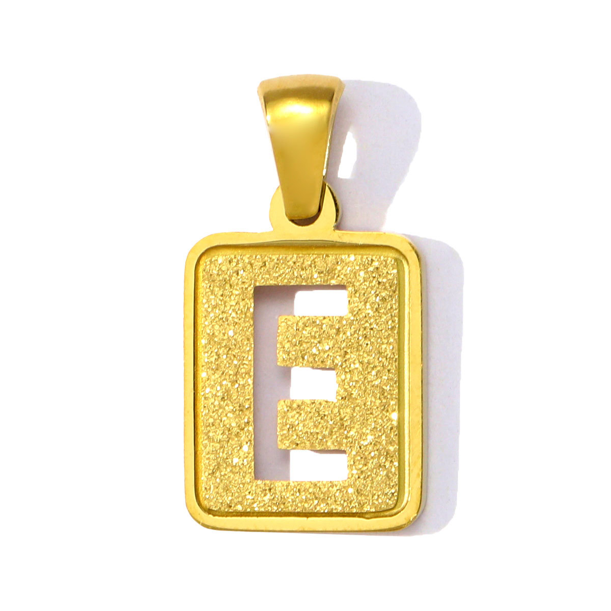6pcs/pack 18K Real Gold Hollow Out Alphabet Stainless Steel Pendant Never Fade Women A-Z Letters DIY Charms Necklace Making