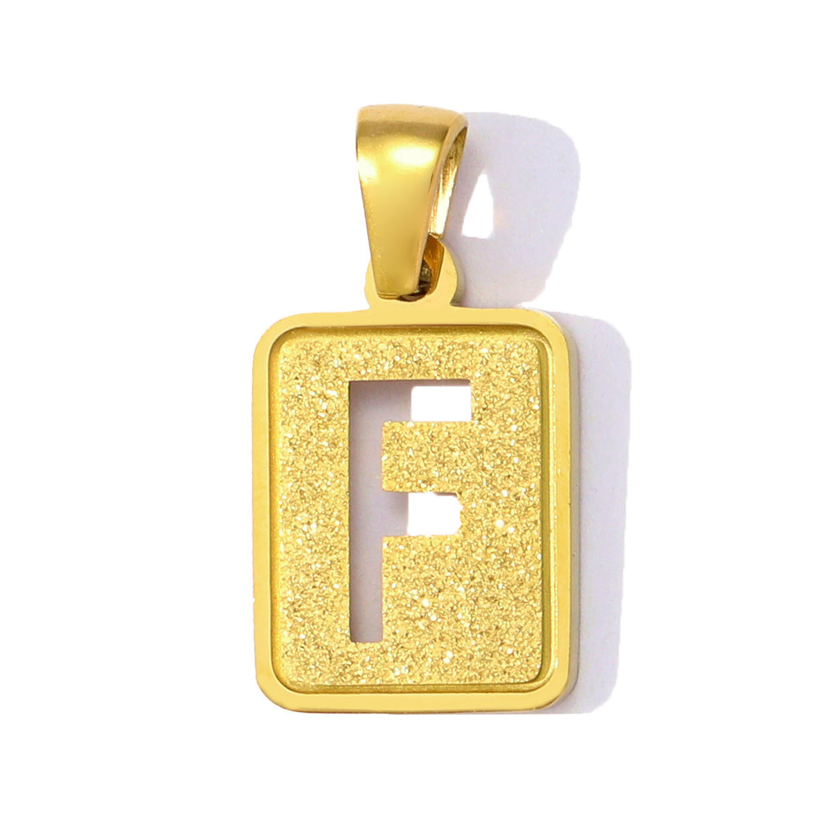 6pcs/pack 18K Real Gold Hollow Out Alphabet Stainless Steel Pendant Never Fade Women A-Z Letters DIY Charms Necklace Making