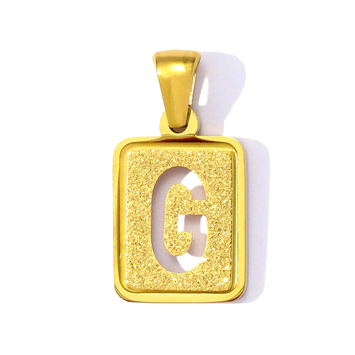 6pcs/pack 18K Real Gold Hollow Out Alphabet Stainless Steel Pendant Never Fade Women A-Z Letters DIY Charms Necklace Making