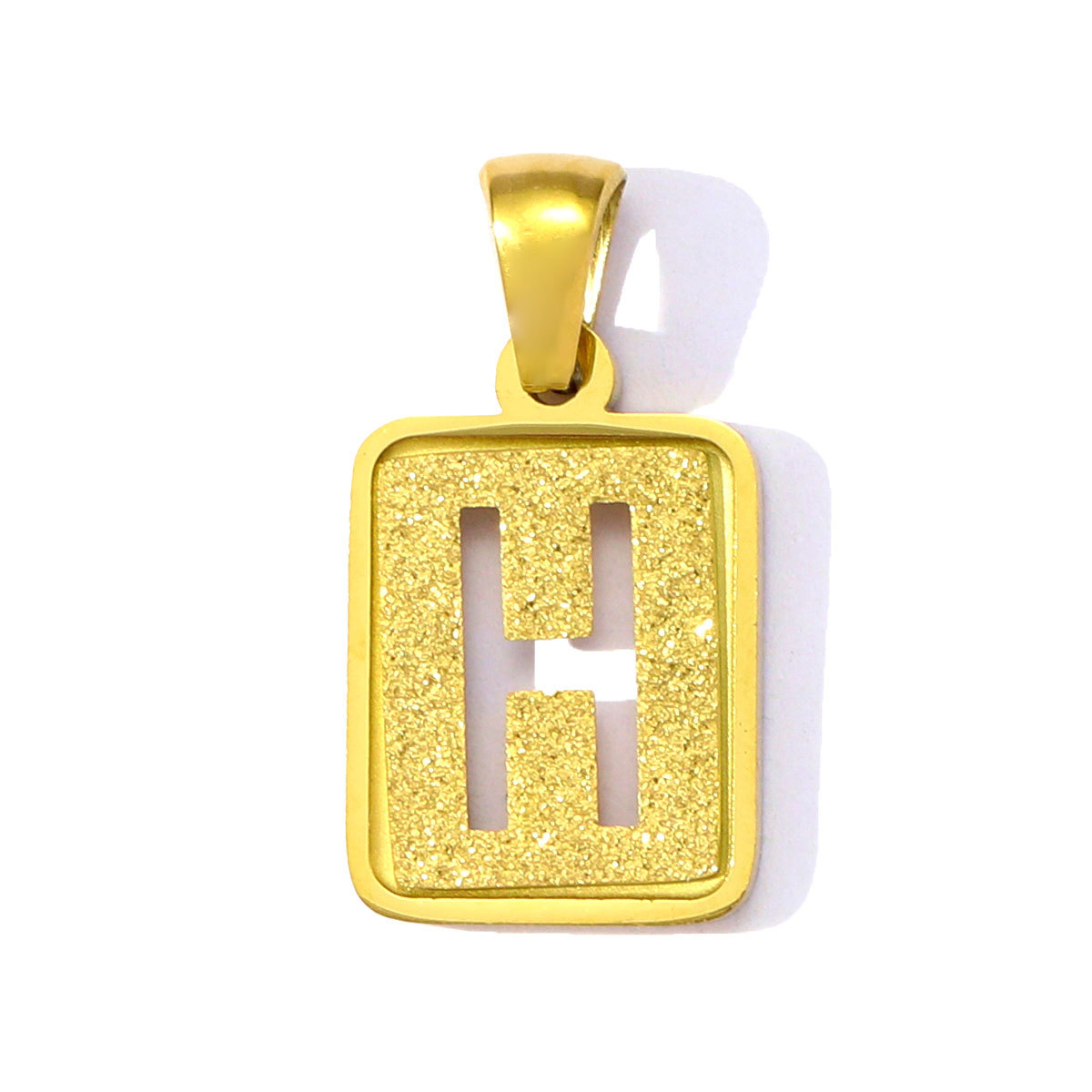 6pcs/pack 18K Real Gold Hollow Out Alphabet Stainless Steel Pendant Never Fade Women A-Z Letters DIY Charms Necklace Making