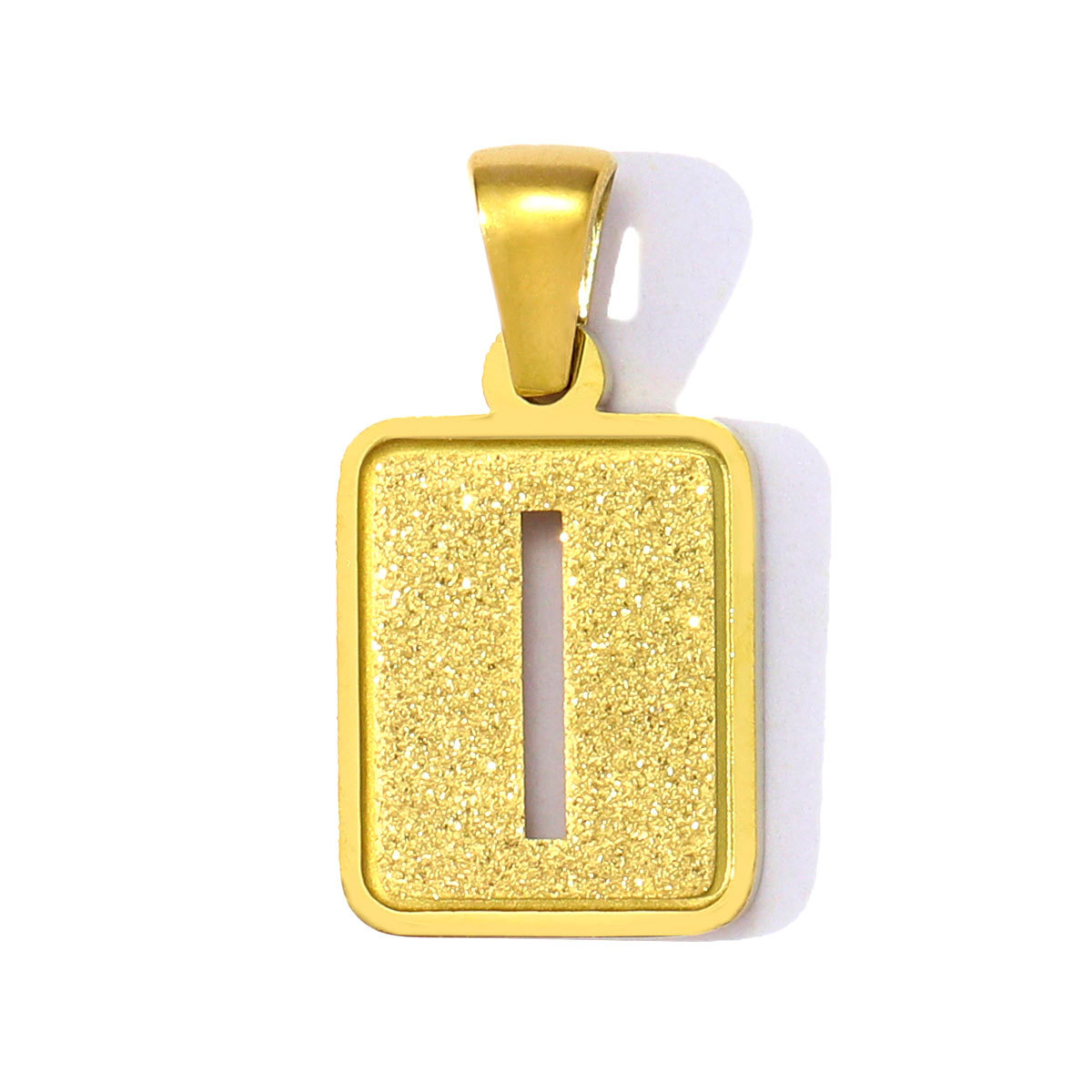 6pcs/pack 18K Real Gold Hollow Out Alphabet Stainless Steel Pendant Never Fade Women A-Z Letters DIY Charms Necklace Making