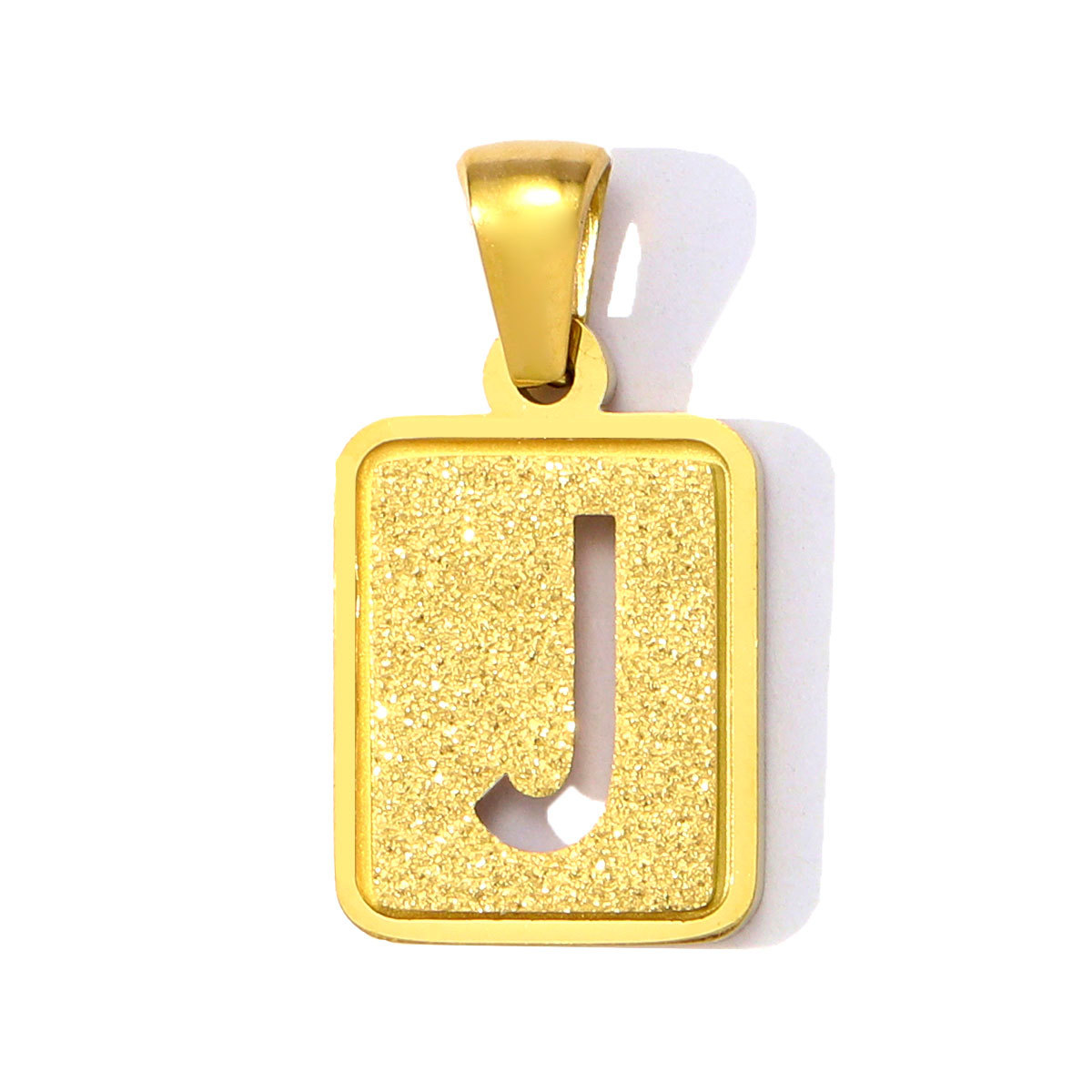 6pcs/pack 18K Real Gold Hollow Out Alphabet Stainless Steel Pendant Never Fade Women A-Z Letters DIY Charms Necklace Making