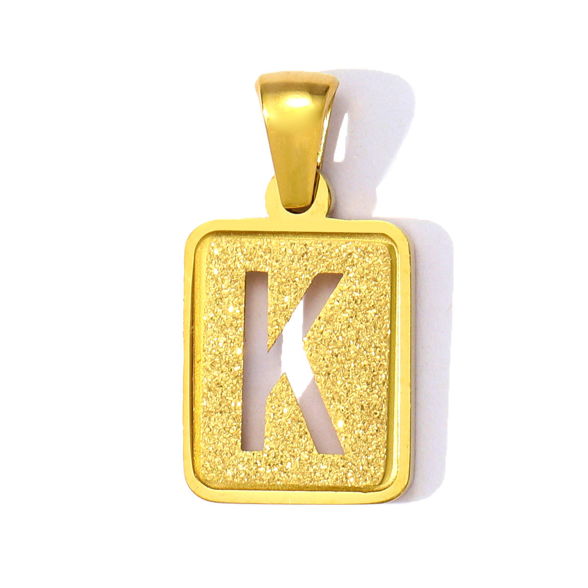 6pcs/pack 18K Real Gold Hollow Out Alphabet Stainless Steel Pendant Never Fade Women A-Z Letters DIY Charms Necklace Making