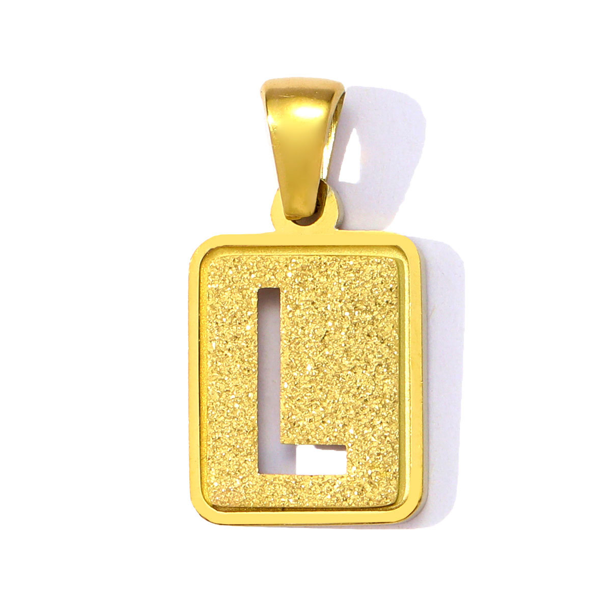 6pcs/pack 18K Real Gold Hollow Out Alphabet Stainless Steel Pendant Never Fade Women A-Z Letters DIY Charms Necklace Making