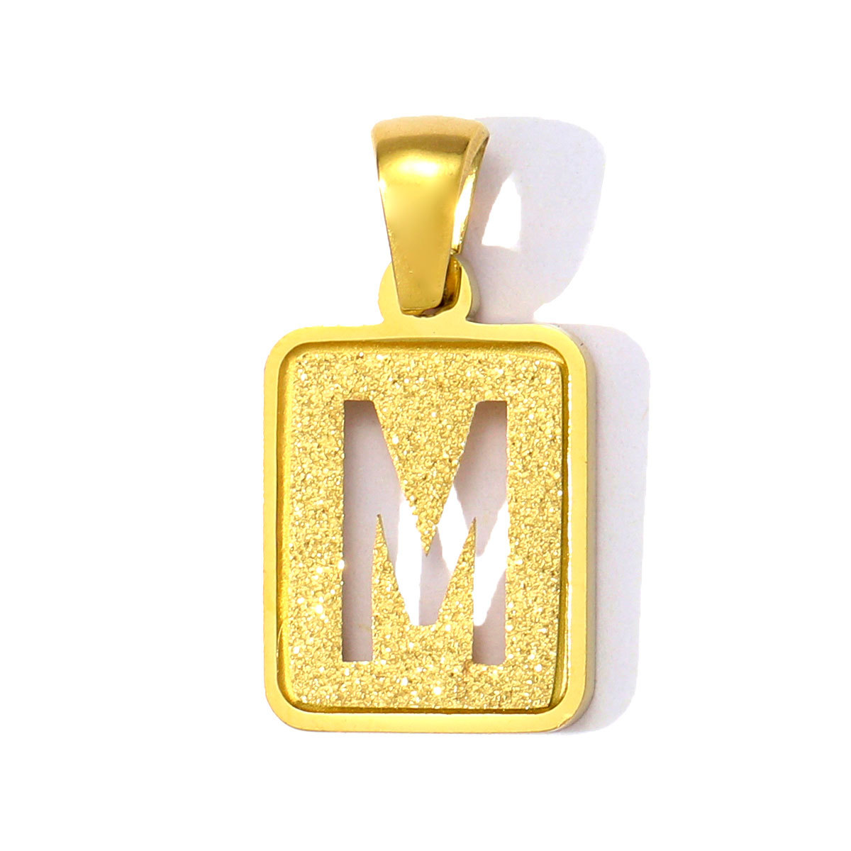 6pcs/pack 18K Real Gold Hollow Out Alphabet Stainless Steel Pendant Never Fade Women A-Z Letters DIY Charms Necklace Making