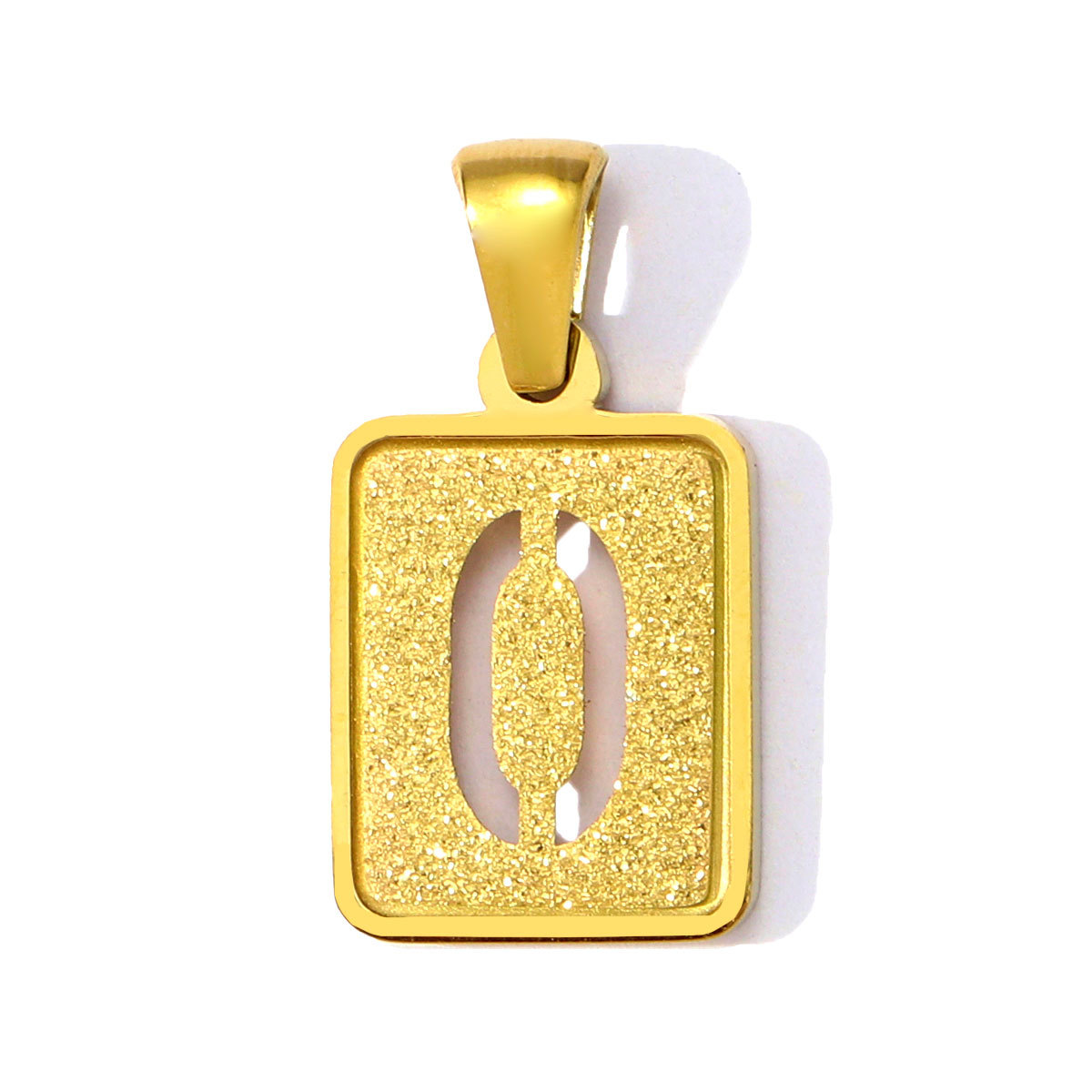 6pcs/pack 18K Real Gold Hollow Out Alphabet Stainless Steel Pendant Never Fade Women A-Z Letters DIY Charms Necklace Making