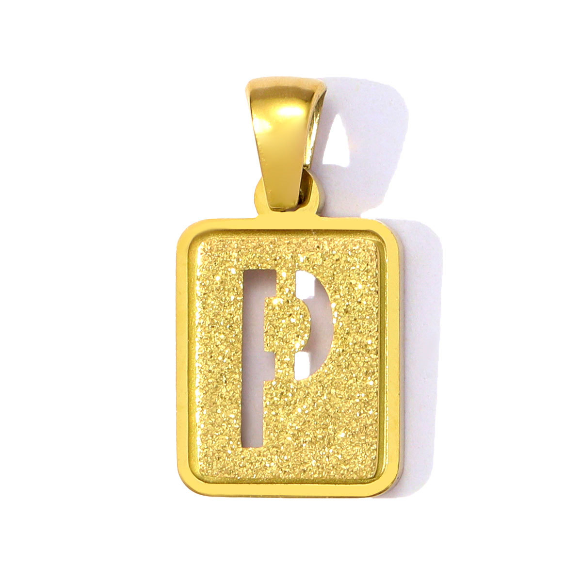 6pcs/pack 18K Real Gold Hollow Out Alphabet Stainless Steel Pendant Never Fade Women A-Z Letters DIY Charms Necklace Making