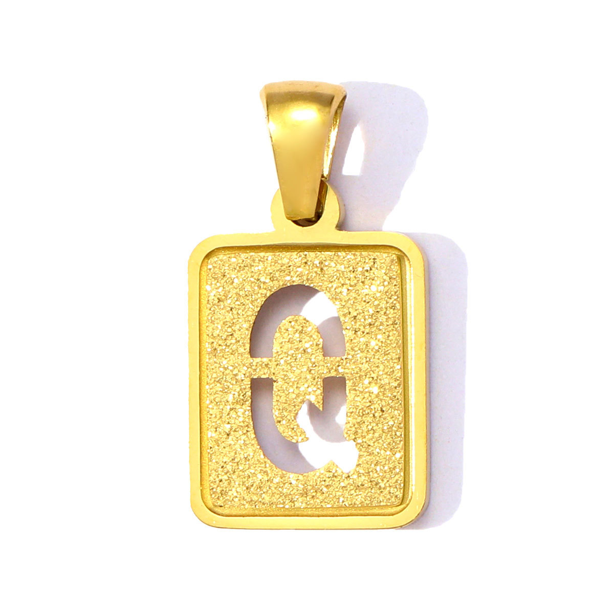 6pcs/pack 18K Real Gold Hollow Out Alphabet Stainless Steel Pendant Never Fade Women A-Z Letters DIY Charms Necklace Making