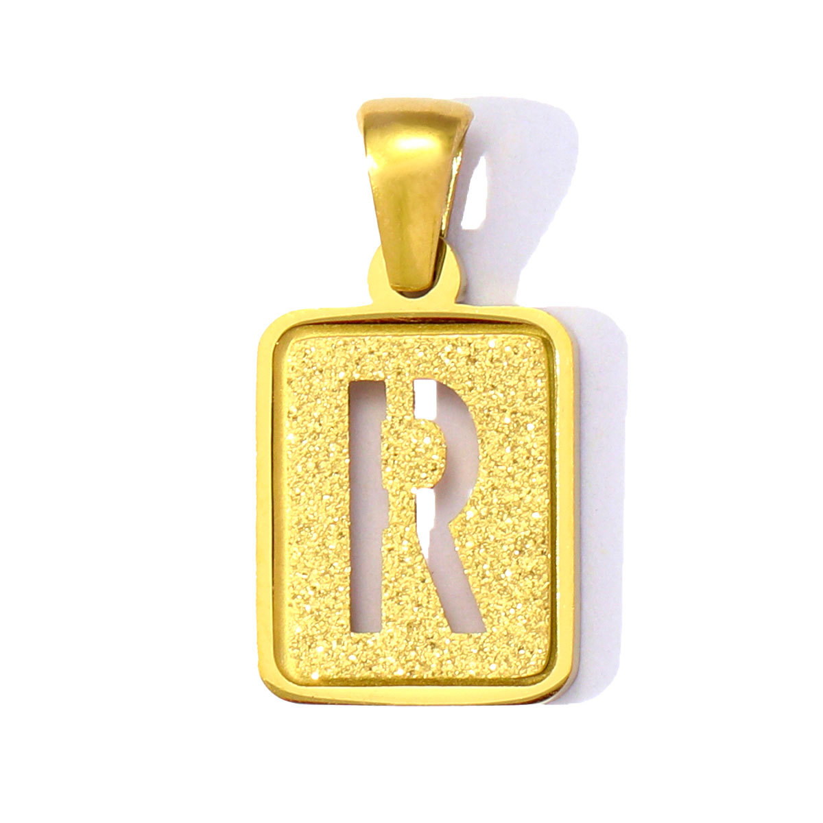 6pcs/pack 18K Real Gold Hollow Out Alphabet Stainless Steel Pendant Never Fade Women A-Z Letters DIY Charms Necklace Making