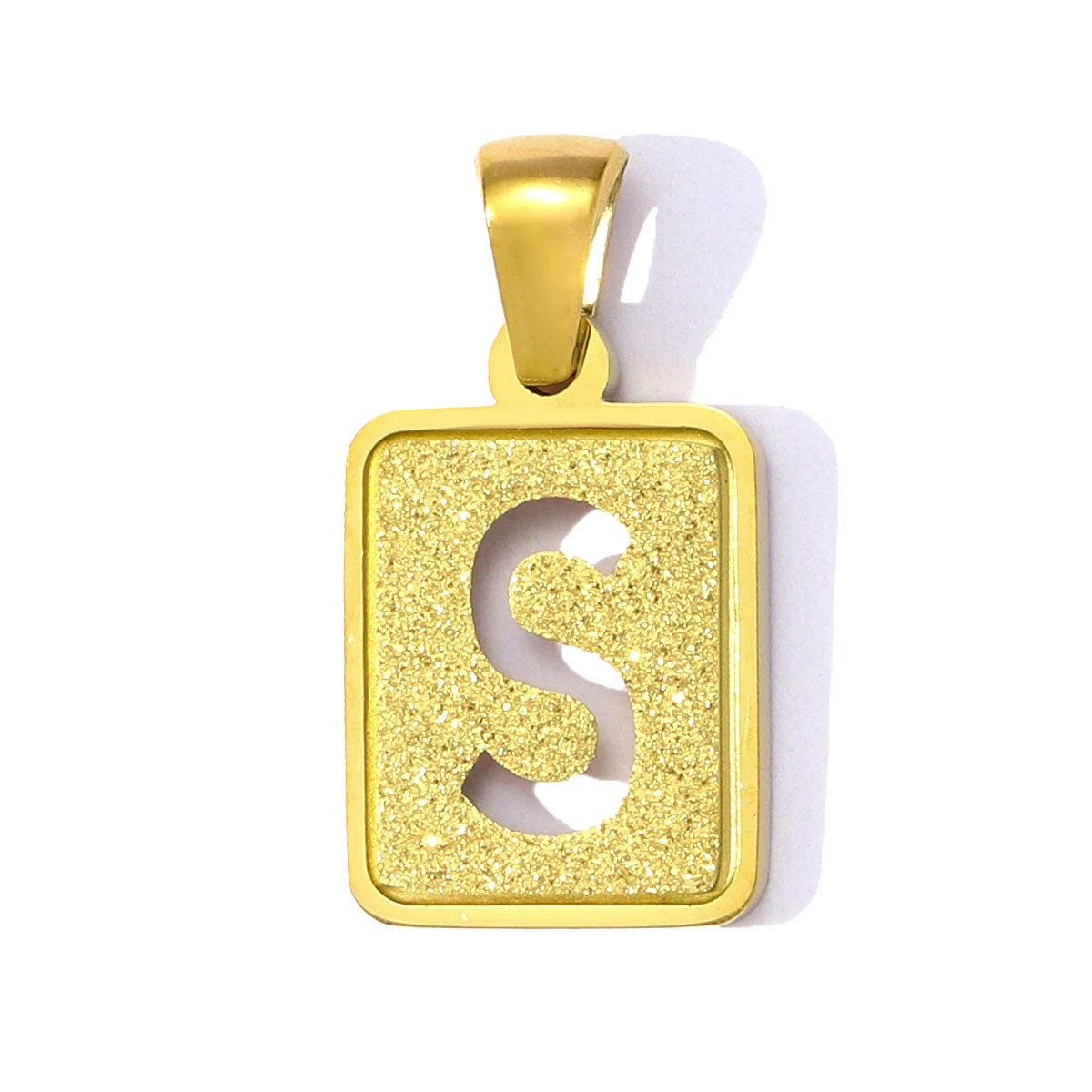 6pcs/pack 18K Real Gold Hollow Out Alphabet Stainless Steel Pendant Never Fade Women A-Z Letters DIY Charms Necklace Making