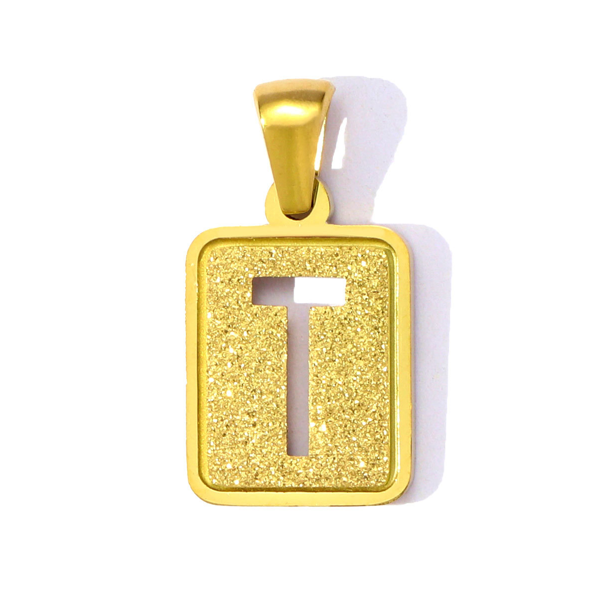 6pcs/pack 18K Real Gold Hollow Out Alphabet Stainless Steel Pendant Never Fade Women A-Z Letters DIY Charms Necklace Making