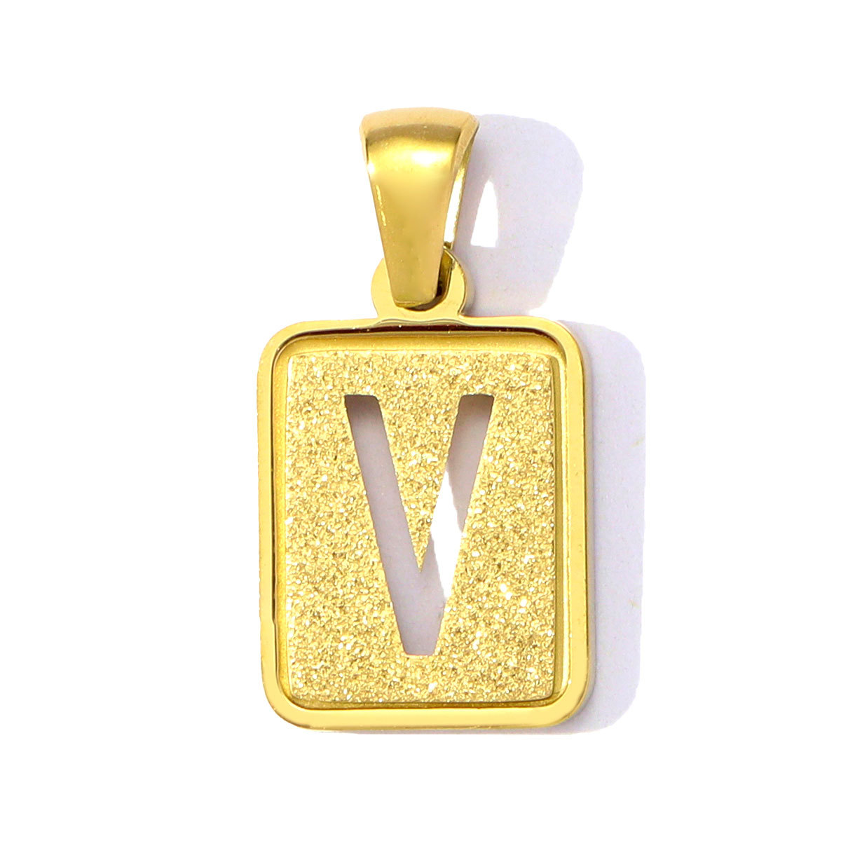 6pcs/pack 18K Real Gold Hollow Out Alphabet Stainless Steel Pendant Never Fade Women A-Z Letters DIY Charms Necklace Making