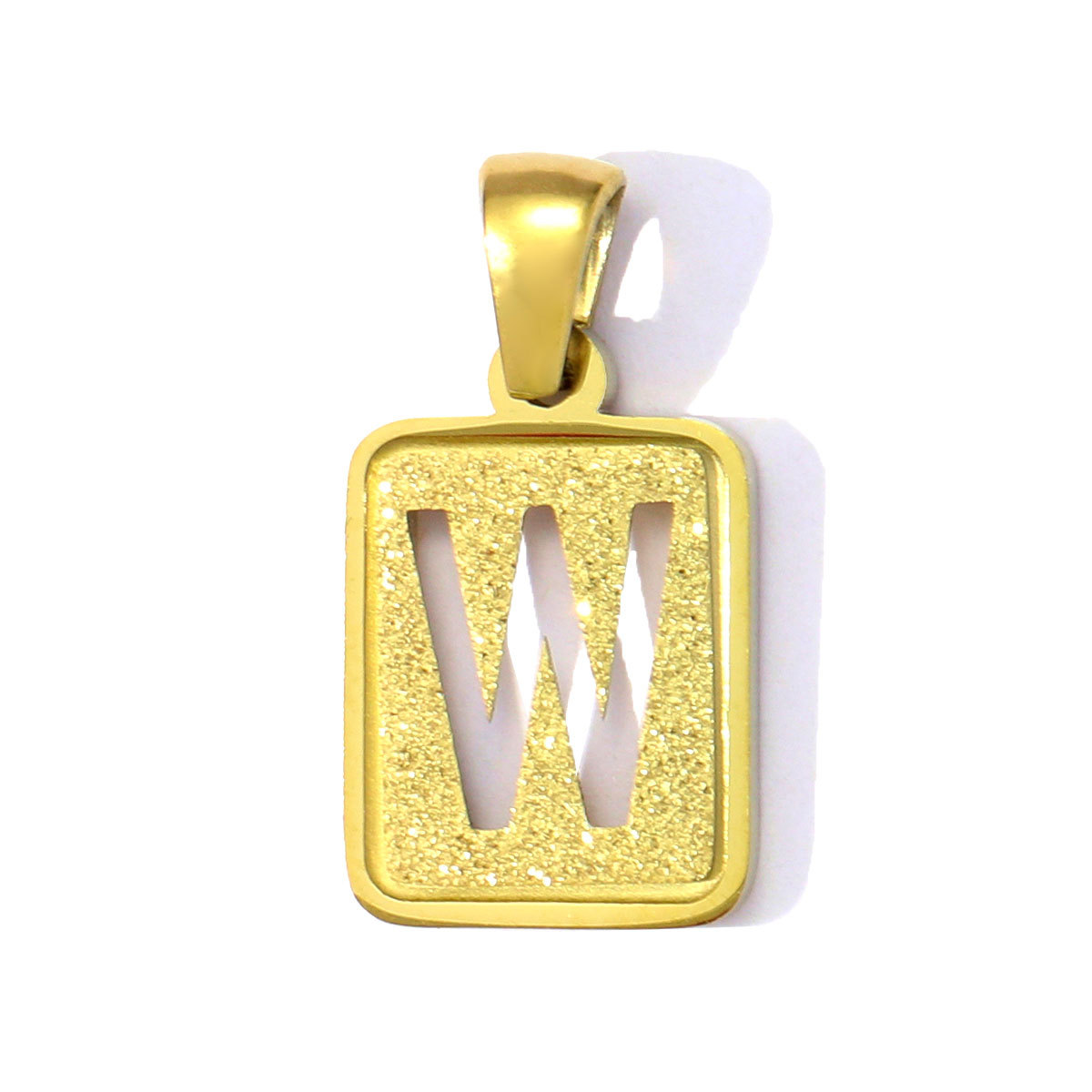 6pcs/pack 18K Real Gold Hollow Out Alphabet Stainless Steel Pendant Never Fade Women A-Z Letters DIY Charms Necklace Making