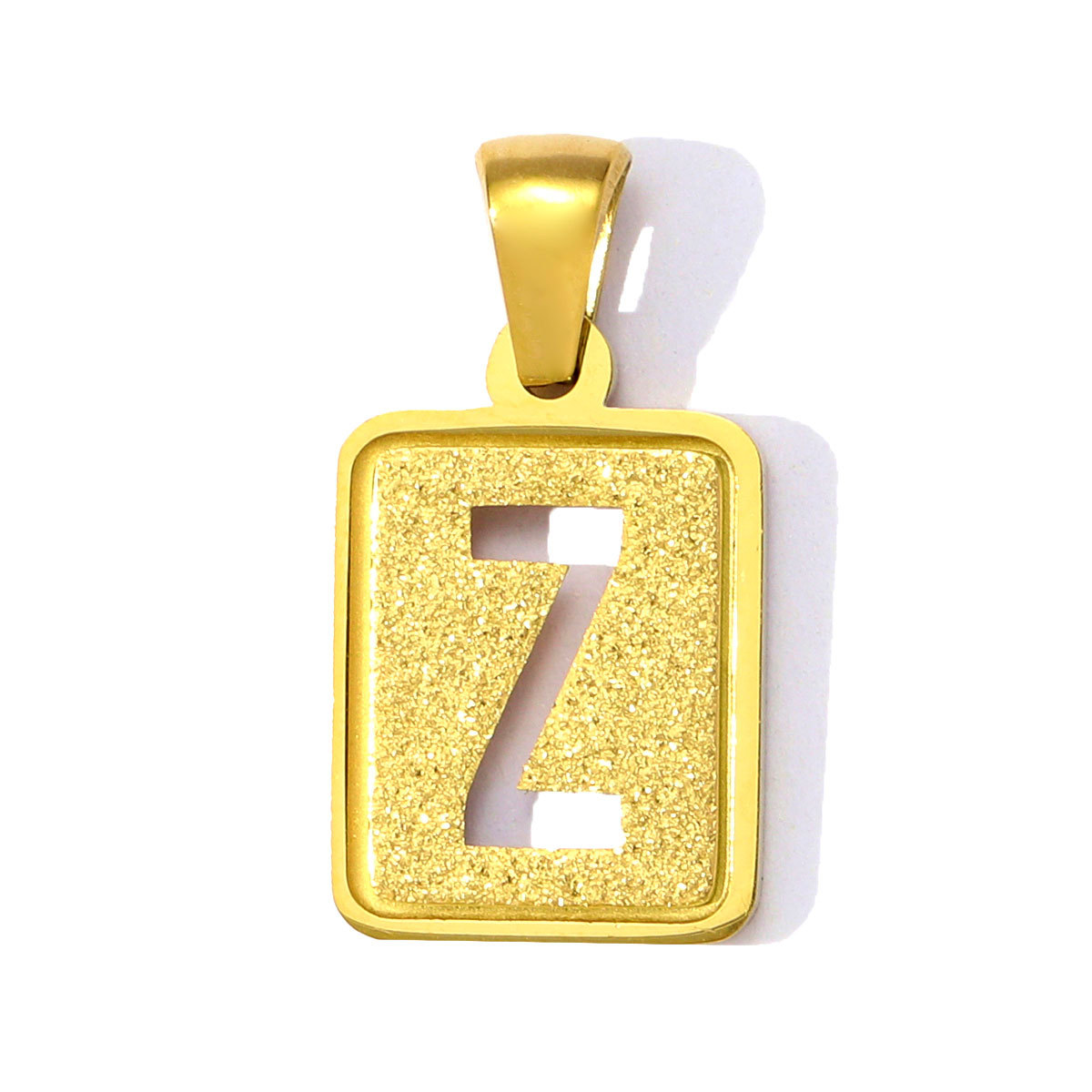 6pcs/pack 18K Real Gold Hollow Out Alphabet Stainless Steel Pendant Never Fade Women A-Z Letters DIY Charms Necklace Making
