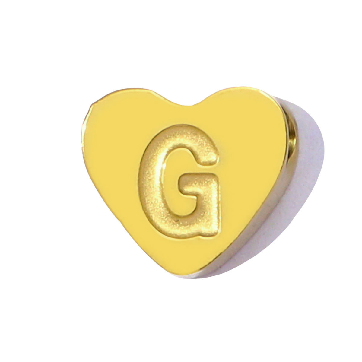 10pcs/Lot Peach Heart A-Z Letters Bead Charms Stainless Steel Alphabet Pendant Never Fade Women DIY Jewelry Bracelet Making