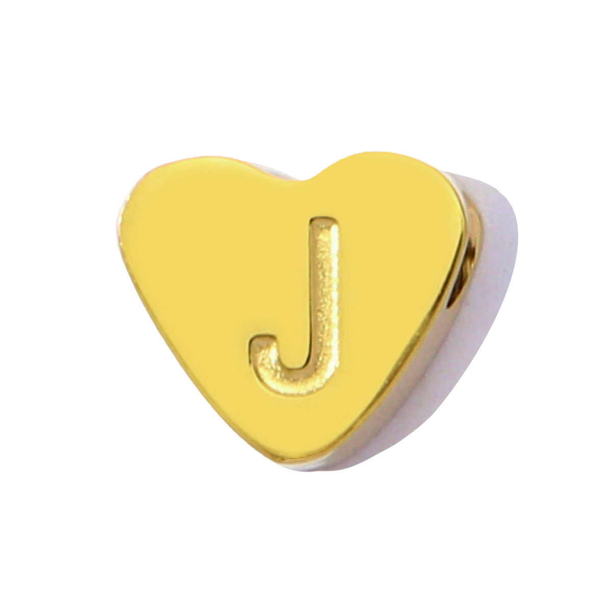 10pcs/Lot Peach Heart A-Z Letters Bead Charms Stainless Steel Alphabet Pendant Never Fade Women DIY Jewelry Bracelet Making