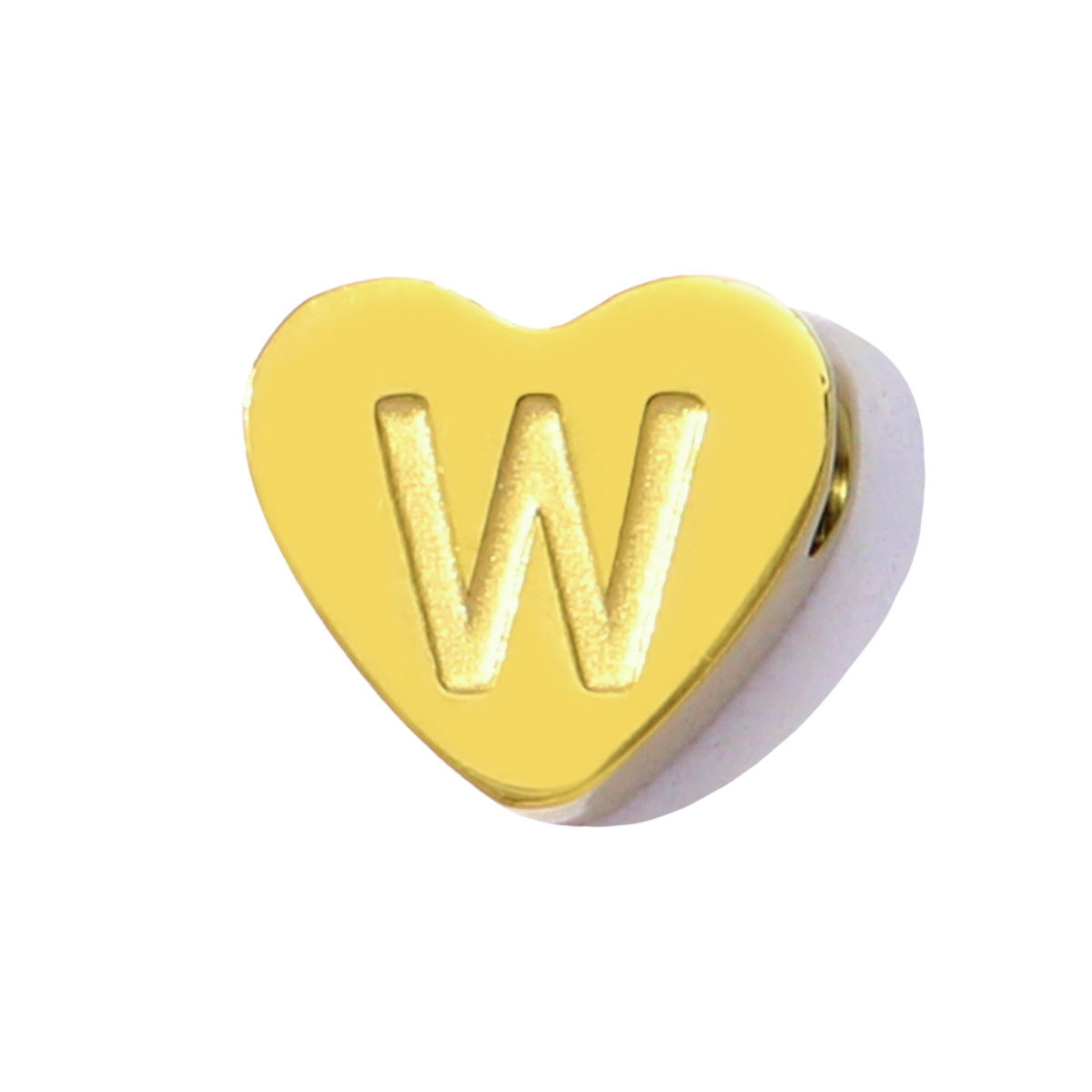 10pcs/Lot Peach Heart A-Z Letters Bead Charms Stainless Steel Alphabet Pendant Never Fade Women DIY Jewelry Bracelet Making