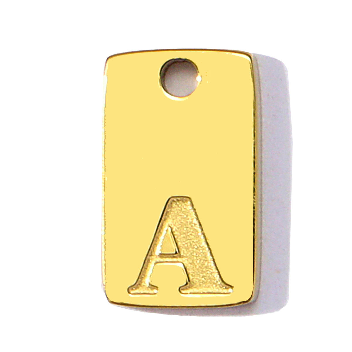 6pcs/pack Stainless Steel Square Tag A-Z Letters Charms Alphabet Small Pendant for Women DIY Jewelry Bracelet Making