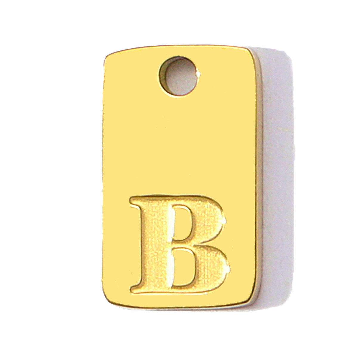 6pcs/pack Stainless Steel Square Tag A-Z Letters Charms Alphabet Small Pendant for Women DIY Jewelry Bracelet Making