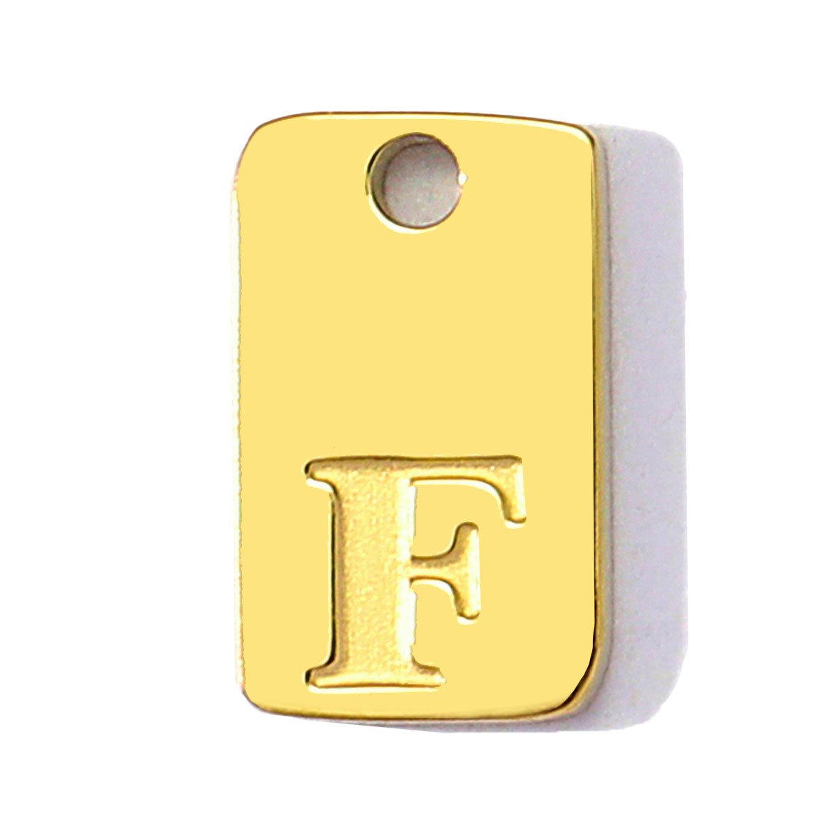 6pcs/pack Stainless Steel Square Tag A-Z Letters Charms Alphabet Small Pendant for Women DIY Jewelry Bracelet Making