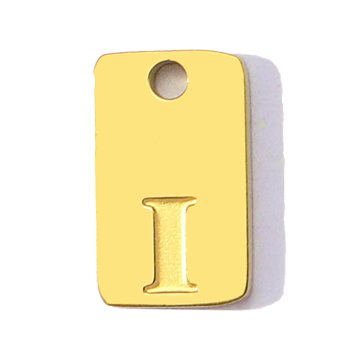 6pcs/pack Stainless Steel Square Tag A-Z Letters Charms Alphabet Small Pendant for Women DIY Jewelry Bracelet Making