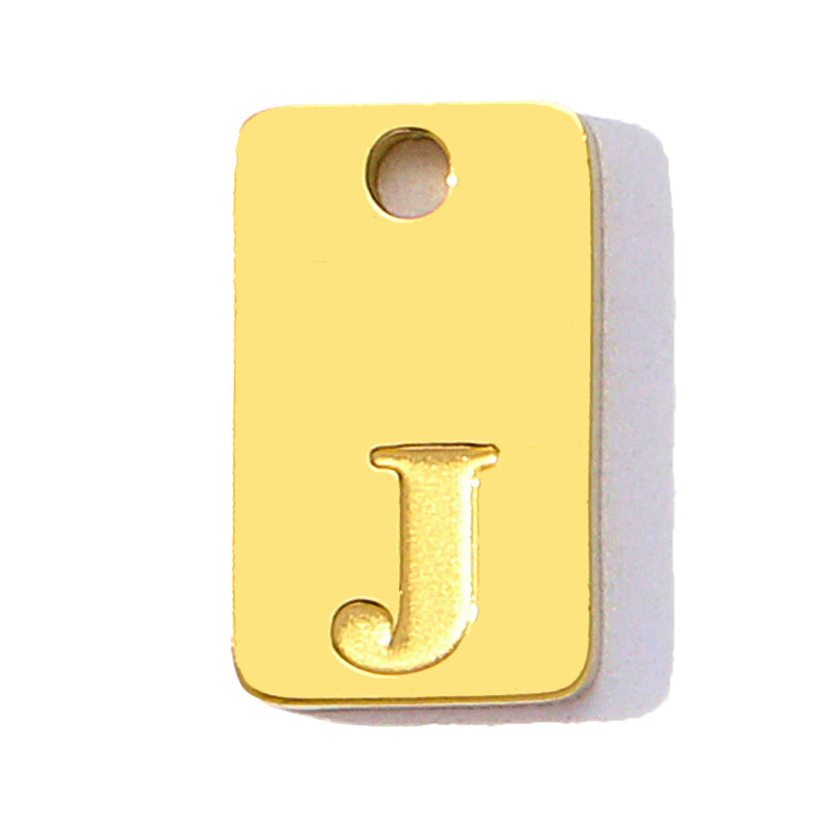 6pcs/pack Stainless Steel Square Tag A-Z Letters Charms Alphabet Small Pendant for Women DIY Jewelry Bracelet Making