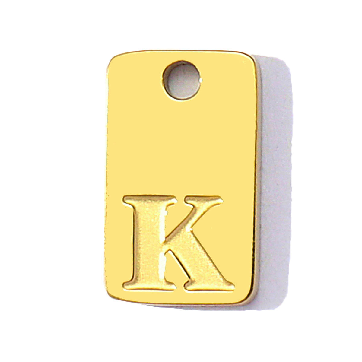 6pcs/pack Stainless Steel Square Tag A-Z Letters Charms Alphabet Small Pendant for Women DIY Jewelry Bracelet Making