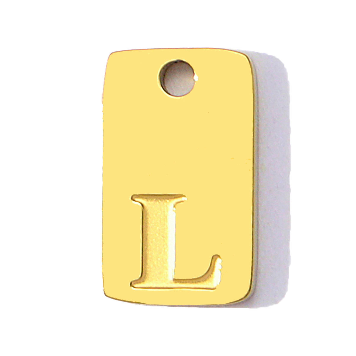 6pcs/pack Stainless Steel Square Tag A-Z Letters Charms Alphabet Small Pendant for Women DIY Jewelry Bracelet Making
