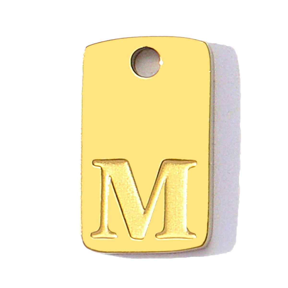 6pcs/pack Stainless Steel Square Tag A-Z Letters Charms Alphabet Small Pendant for Women DIY Jewelry Bracelet Making