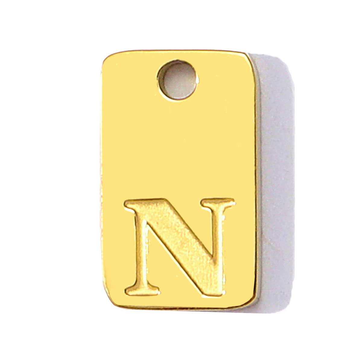 6pcs/pack Stainless Steel Square Tag A-Z Letters Charms Alphabet Small Pendant for Women DIY Jewelry Bracelet Making