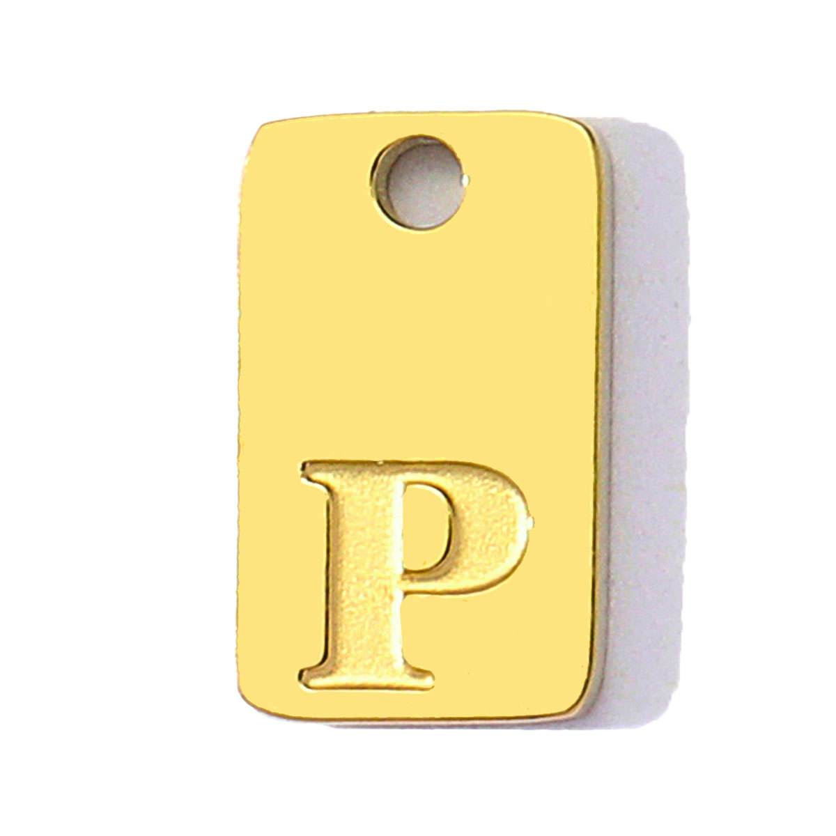 6pcs/pack Stainless Steel Square Tag A-Z Letters Charms Alphabet Small Pendant for Women DIY Jewelry Bracelet Making