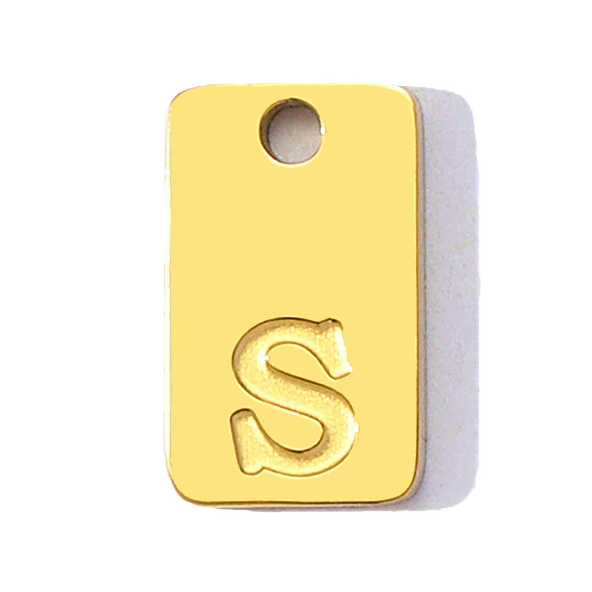 6pcs/pack Stainless Steel Square Tag A-Z Letters Charms Alphabet Small Pendant for Women DIY Jewelry Bracelet Making