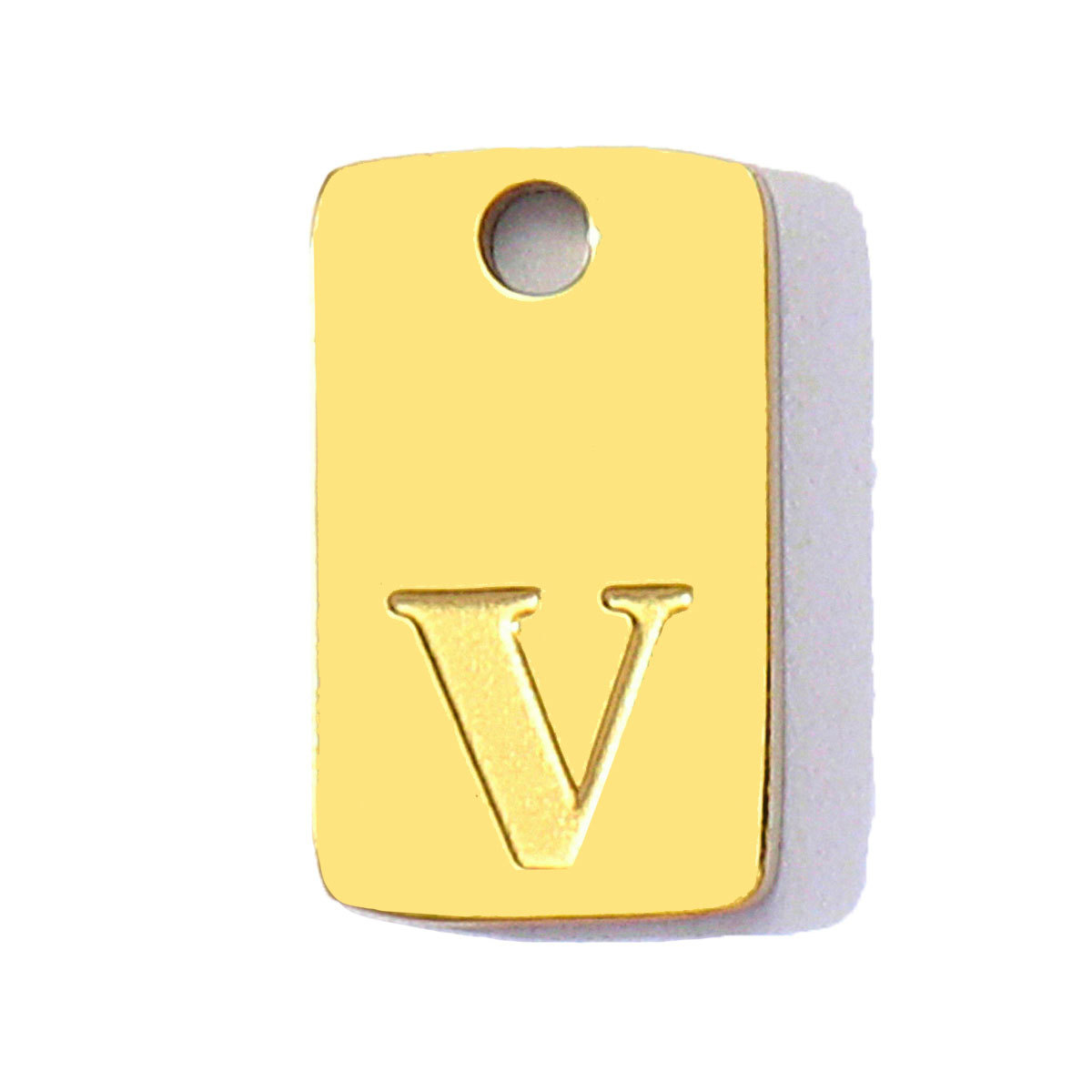 6pcs/pack Stainless Steel Square Tag A-Z Letters Charms Alphabet Small Pendant for Women DIY Jewelry Bracelet Making