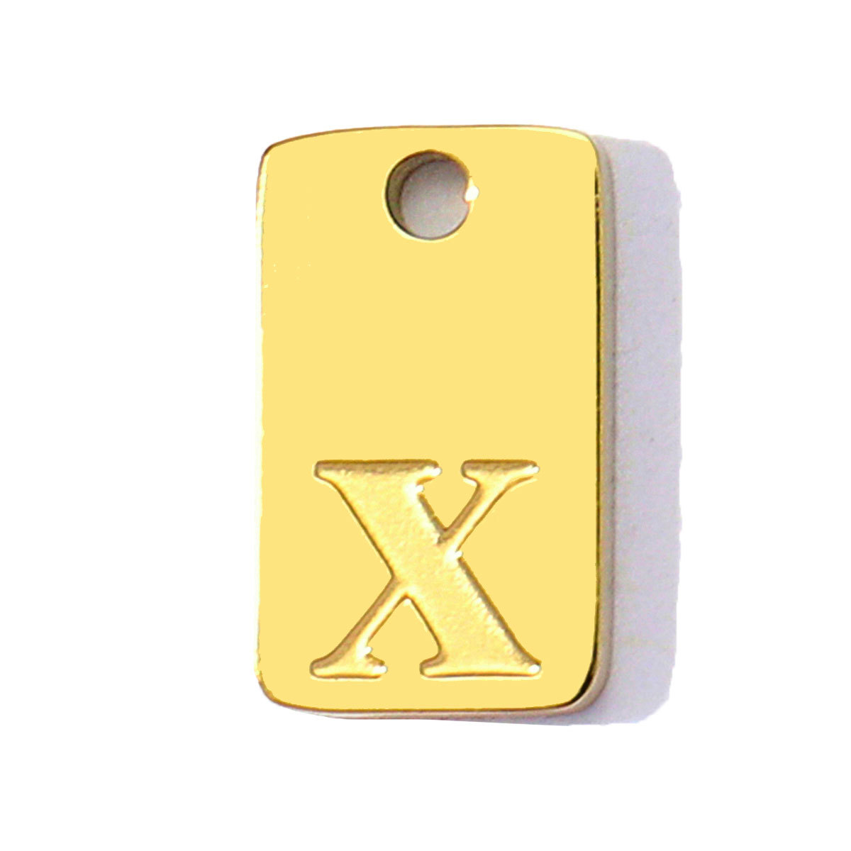 6pcs/pack Stainless Steel Square Tag A-Z Letters Charms Alphabet Small Pendant for Women DIY Jewelry Bracelet Making